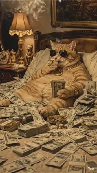 Boss cat smoking